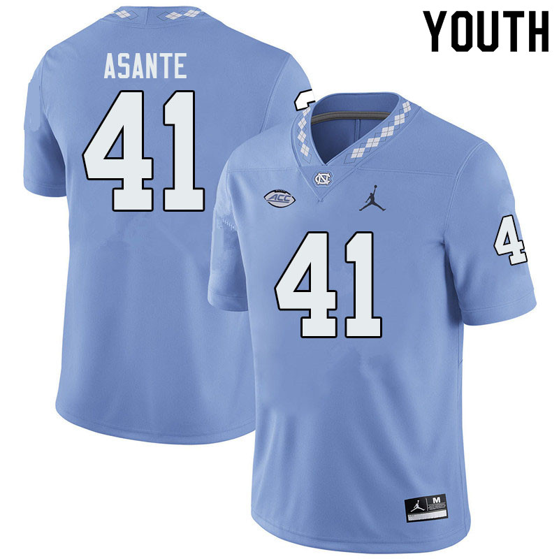 Jordan Brand Youth #41 Eugene Asante North Carolina Tar Heels College Football Jerseys Sale-Blue